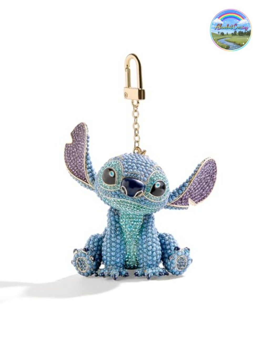 Disney Stitch 3D Character Bag Charm Keychain Lobster Clasp Gold Plated Zinc